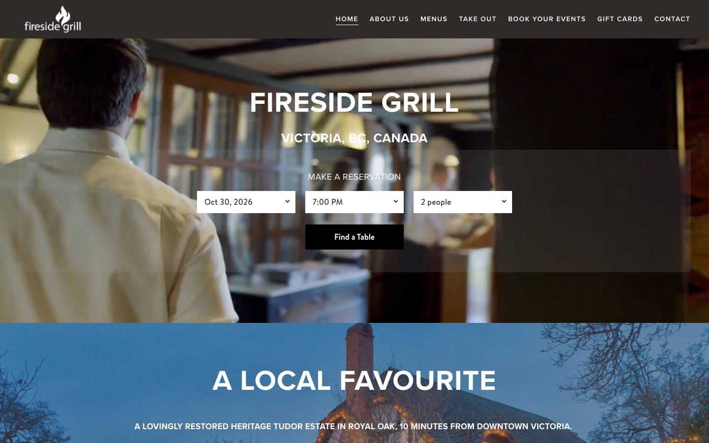 The current homepage